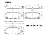 Ceramic DB2654 Brake Pads DB2654 CP2654 - Premier Performance Auto Parts | Universal Auto Spares