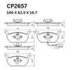 Ceramic DB2657 Brake Pads DB2657 CP2657 - Premier Performance Auto Parts | Universal Auto Spares
