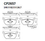 Ceramic DB2657 Brake Pads DB2657 CP2657 - Premier Performance Auto Parts | Universal Auto Spares