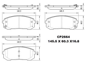 Ceramic Brake Pads CP2664 (DB2664)  - Premier Performance Auto Parts | Universal Auto Spares