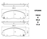Ceramic Brake Pads CP2666 (DB2666)  - Premier Performance Auto Parts | Universal Auto Spares