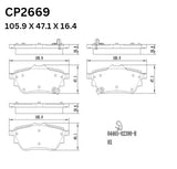 Ceramic DB2669 Brake Pads DB2669 CP2669 - Premier Performance Auto Parts | Universal Auto Spares