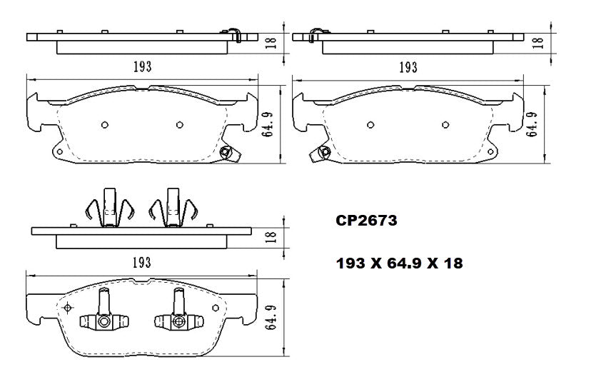 Ceramic Brake Pads CP2673 (DB2673) – Premier Performance Auto Parts