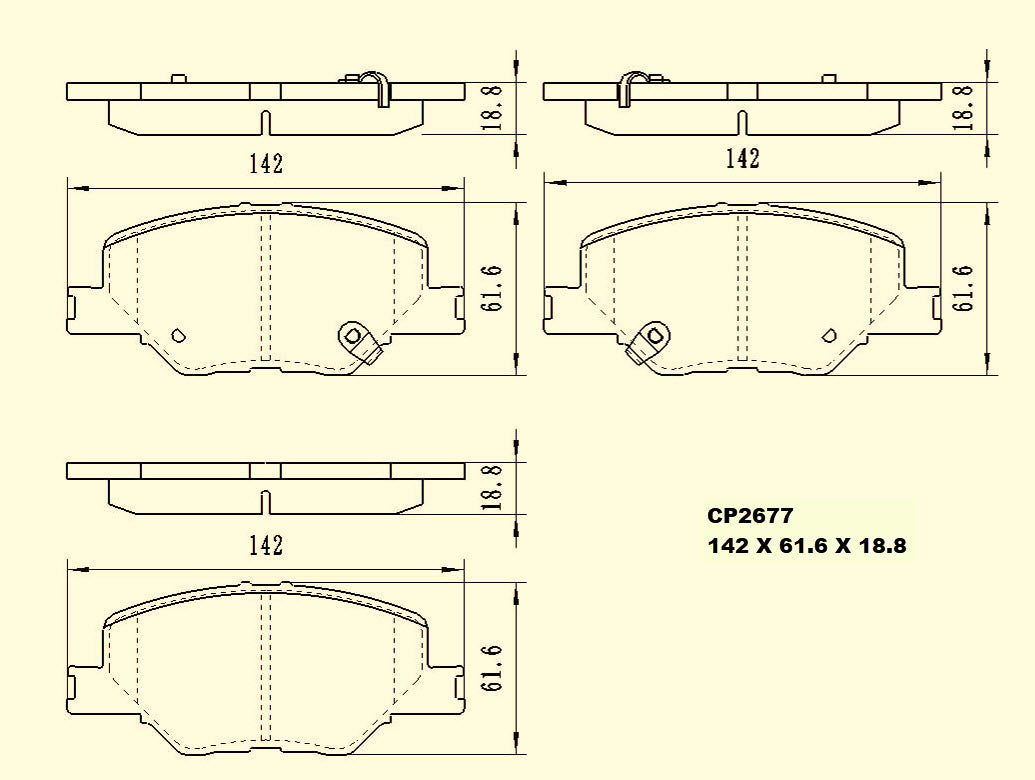 Ceramic DB2677 Brake Pads (CP5054) DB2677 CP2677 - Premier Performance Auto Parts | Universal Auto Spares