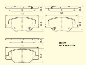 Ceramic DB2677 Brake Pads (CP5054) DB2677 CP2677 - Premier Performance Auto Parts | Universal Auto Spares