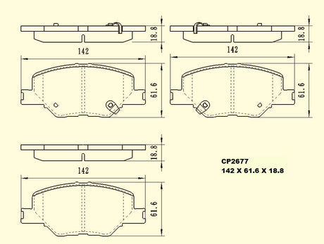 Ceramic DB2677 Brake Pads (CP5054) DB2677 CP2677 - Premier Performance Auto Parts | Universal Auto Spares