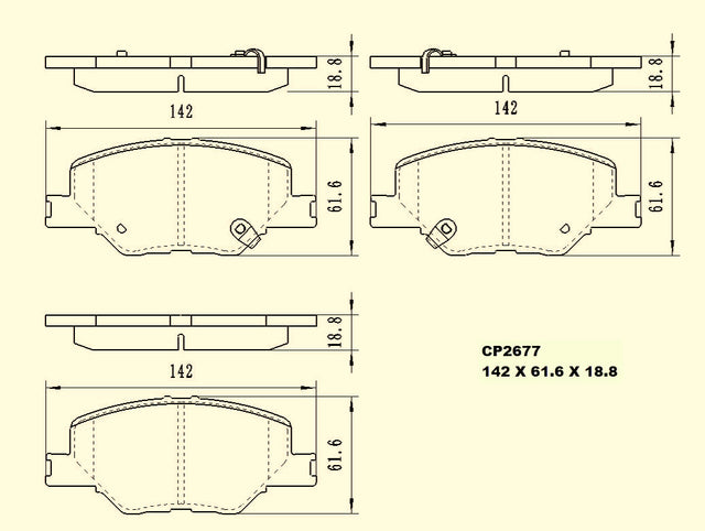 Ceramic DB2677 Brake Pads (CP5054) DB2677 CP2677 - Premier Performance Auto Parts | Universal Auto Spares