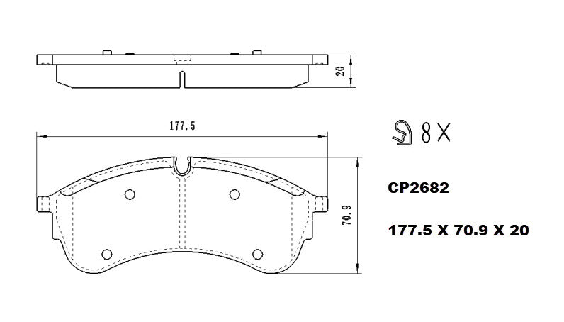 Ceramic DB2682 Brake Pads DB2682 CP2682 - Premier Performance Auto Parts | Universal Auto Spares