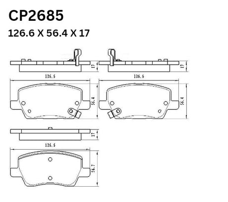 Ceramic Brake Pads CP2685 (DB2685) - Premier Performance Auto Parts
