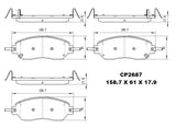 Ceramic Brake Pads CP2687 (DB2687) - Premier Performance Auto Parts | Universal Auto Spares