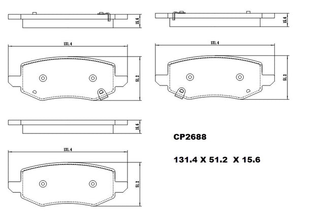 Ceramic DB2688 Brake Pads DB2688 CP2688 - Premier Performance Auto Parts | Universal Auto Spares
