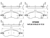 Ceramic Brake Pads CP2689 (DB2689)  - Premier Performance Auto Parts | Universal Auto Spares