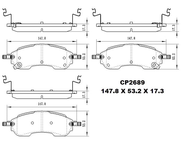 Ceramic Brake Pads CP2689 (DB2689) – Premier Performance Auto Parts