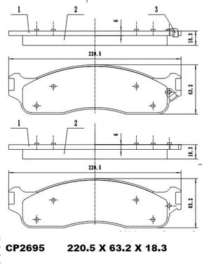 Ceramic Brake Pads CP2620 - Premier Performance Auto Parts