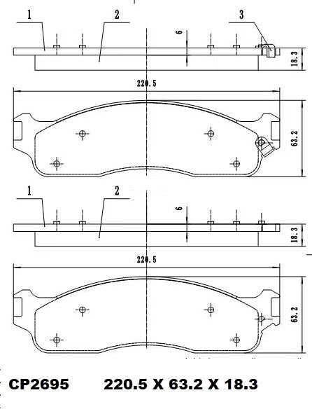 Ceramic Brake Pads CP2620 - Premier Performance Auto Parts