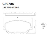 Ceramic DB2706 Brake Pads DB2706 CP2706 - Premier Performance Auto Parts | Universal Auto Spares