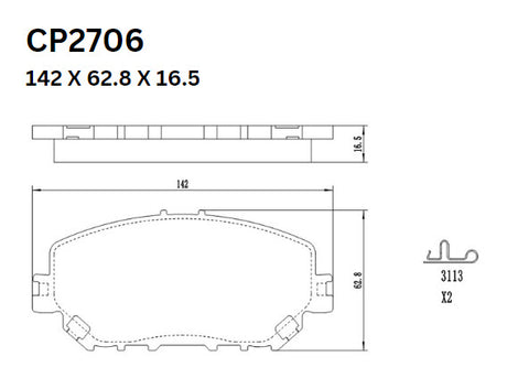 Ceramic DB2706 Brake Pads DB2706 CP2706 - Premier Performance Auto Parts | Universal Auto Spares
