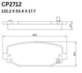 Ceramic DB2712 Brake Pads DB2712 CP2712 - Premier Performance Auto Parts | Universal Auto Spares