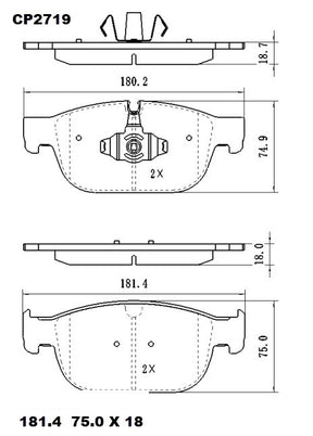 Ceramic Brake Pads CP2719 (DB2719 / CP5061)  - Premier Performance Auto Parts | Universal Auto Spares