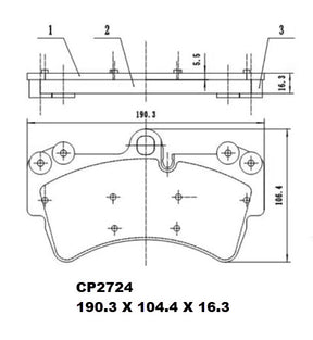 Ceramic Brake Pads CP2724 (DB2724) - Premier Performance Auto Parts