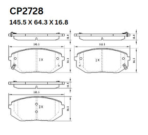 Ceramic DB2728 Brake Pads DB2728 CP2728 - Premier Performance Auto Parts | Universal Auto Spares