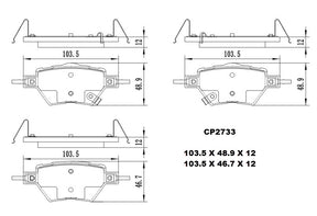 Ceramic DB2733 Brake Pads DB2733 CP2733 - Premier Performance Auto Parts | Universal Auto Spares