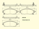 Ceramic DB2736 Brake Pads DB2736 CP2736 - Premier Performance Auto Parts | Universal Auto Spares