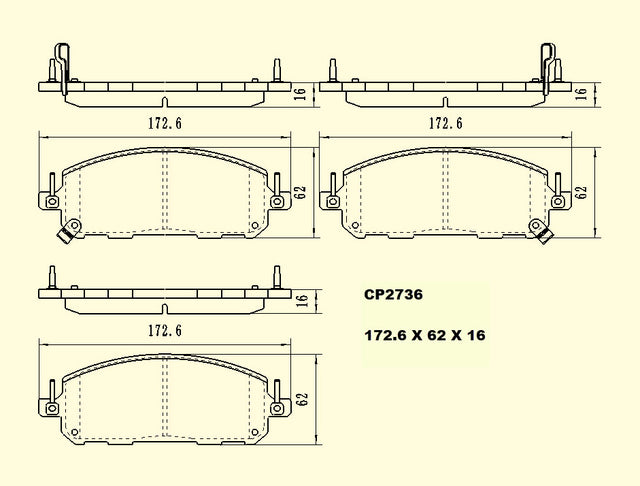 Ceramic DB2736 Brake Pads DB2736 CP2736 - Premier Performance Auto Parts | Universal Auto Spares
