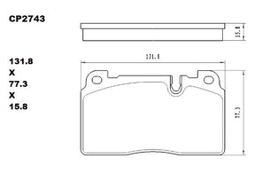 Ceramic DB2743 Brake Pads (CP5014) DB2743 CP2743 - Premier Performance Auto Parts | Universal Auto Spares