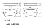 Ceramic DB2752 Brake Pads DB2752 CP2752 - Premier Performance Auto Parts | Universal Auto Spares