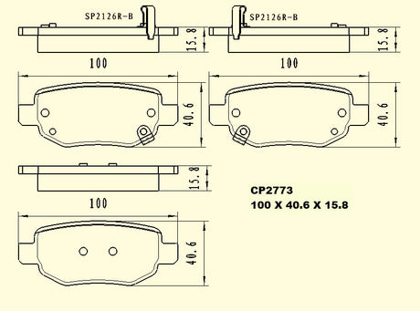 Ceramic DB2771 Brake Pads DB2771 CP2771 - Premier Performance Auto Parts | Universal Auto Spares