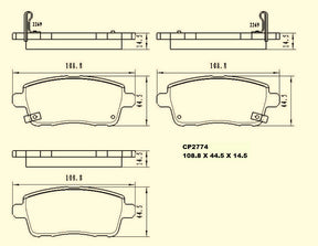 Ceramic DB2774 Brake Pads DB2774 CP2774 - Premier Performance Auto Parts | Universal Auto Spares