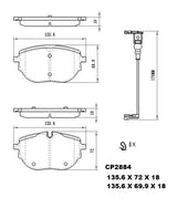 Ceramic DB2884 Brake Pads (CP5063) DB2884 CP2884 - Premier Performance Auto Parts | Universal Auto Spares