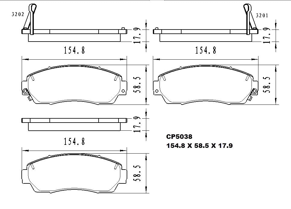 Ceramic Brake Pads CP5038 – Premier Performance Auto Parts