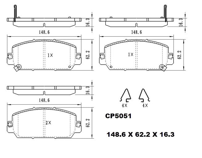 Ceramic Brake Pads CP5051 – Premier Performance Auto Parts