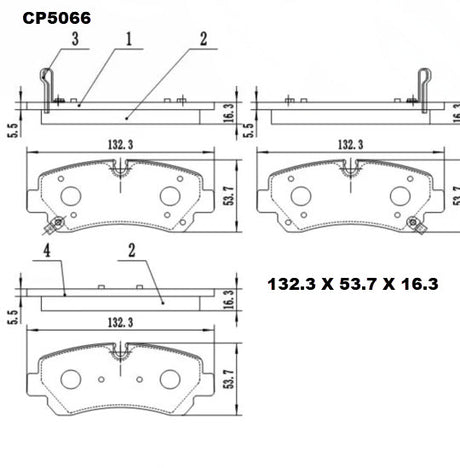 Ceramic Brake Pads CP2780 (DB2780 / CP5066)  - Premier Performance Auto Parts | Universal Auto Spares