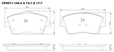 Ceramic Brake Pads CP5071  - Premier Performance Auto Parts | Universal Auto Spares