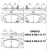 Ceramic Brake Pads CP5073  - Premier Performance Auto Parts | Universal Auto Spares