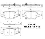 Ceramic Brake Pads CP5074  - Premier Performance Auto Parts | Universal Auto Spares