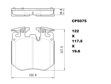 Ceramic Brake Pads CP2562 (DB2562 / CP5075)  - Premier Performance Auto Parts | Universal Auto Spares