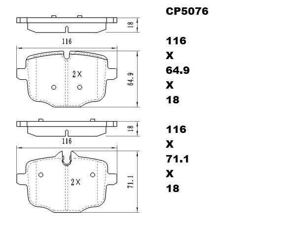 Ceramic Brake Pads CP2567 (DB2567 / CP5076)  - Premier Performance Auto Parts | Universal Auto Spares