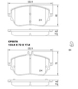 Ceramic Brake Pads CP5078 - Premier Performance Auto Parts