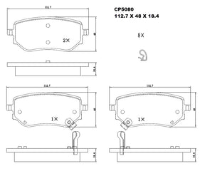 Ceramic Brake Pads CP5080 - Premier Performance Auto Parts