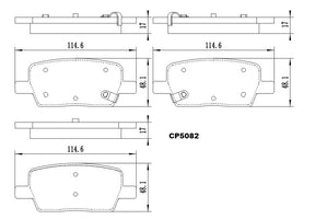 Ceramic Brake Pads CP5082 - Premier Performance Auto Parts | Universal Auto Spares