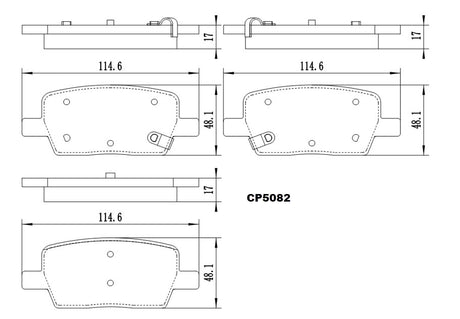 Ceramic Brake Pads CP5082 - Premier Performance Auto Parts | Universal Auto Spares