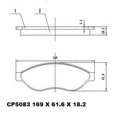 Ceramic Brake Pads CP5083 - Premier Performance Auto Parts | Universal Auto Spares