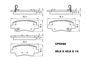 Ceramic Brake Pads CP5086 - Premier Performance Auto Parts | Universal Auto Spares