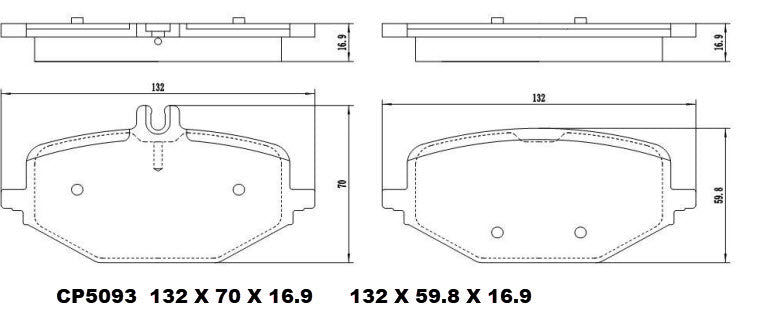 Ceramic Brake Pads CP5093 - Premier Performance Auto Parts | Universal Auto Spares