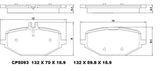 Ceramic Brake Pads CP5093 - Premier Performance Auto Parts | Universal Auto Spares