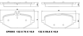 Ceramic Brake Pads CP5093 - Premier Performance Auto Parts | Universal Auto Spares